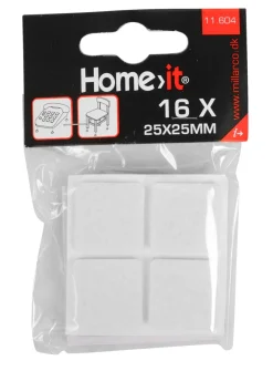Hot Home it Møbelknotter selvklebende 25 x 25 mm hvit - 16 stk.