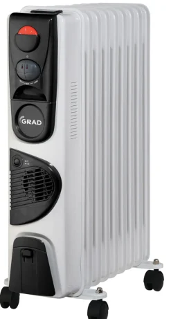 Clearance Grad Oljeradiator - 9 ribber og 3 varmetrinn