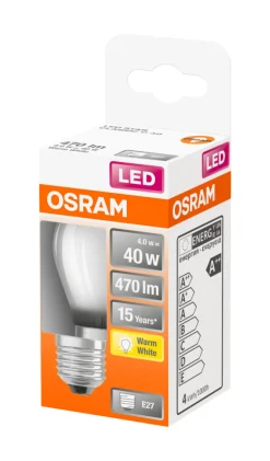 Hot Osram LED Star Classic E27 matt kronepære 3,4 W