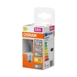 Sale Osram LED Star Classic klar kronepære E27 2,5 W