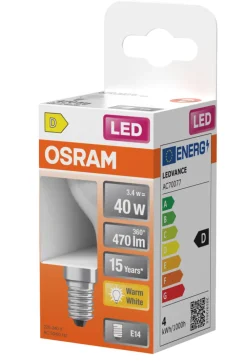 Clearance Osram LED Star Classic matt sparepære E14 4 W