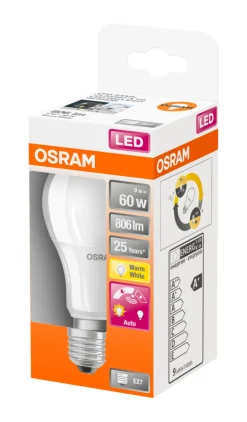 Sale Osram LED Star Classic sensorpære E27 8,5 W