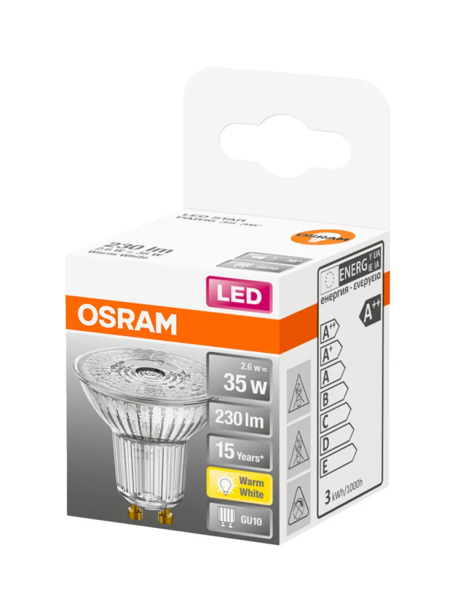 Online Osram LED Star Par16 GU10 spotpære 2,6 W