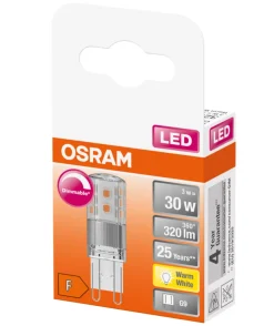 New Osram LED Star Pin 230 V stiftpære G9 3 W