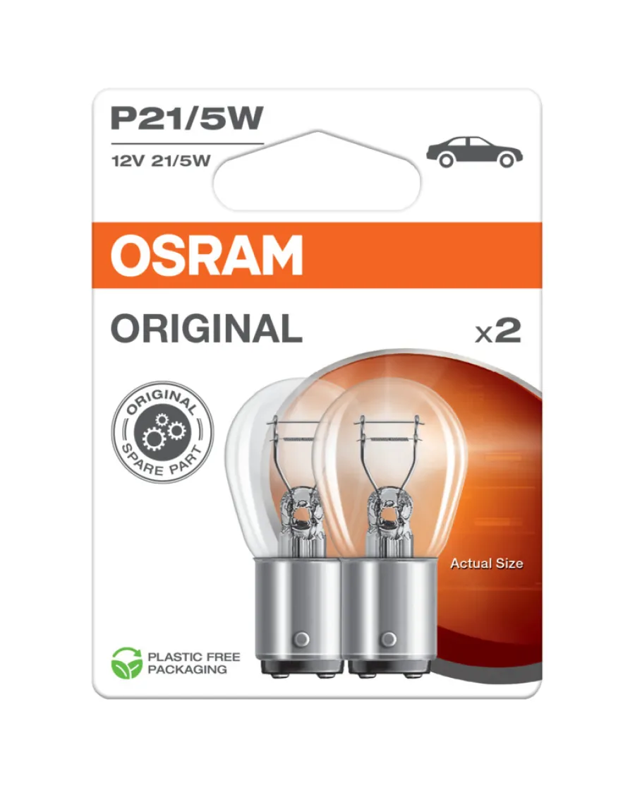 Discount Osram lyspære til bil P21/5W - 2 stk.