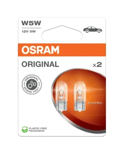 Hot Osram lyspære til bil W5W - 2 stk.