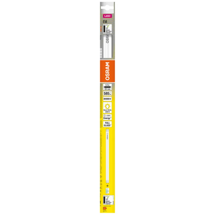 New Osram SubstiTUBE T8 EM lysstoffrør G13 5,4 W