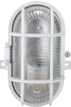Outlet Oval vegglampe Hvit