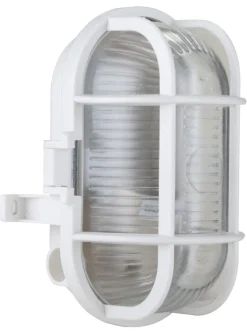 Outlet Oval vegglampe Hvit