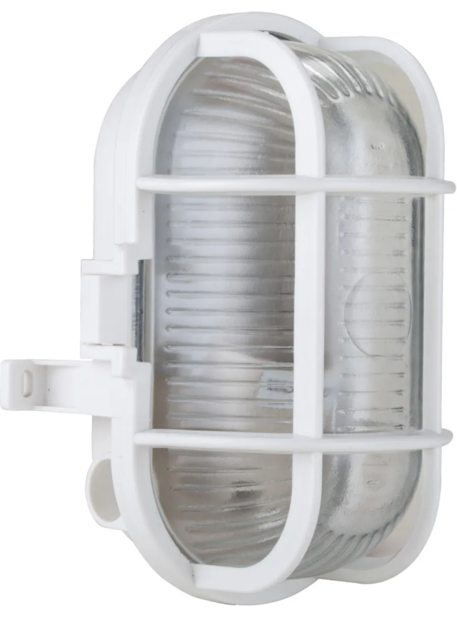 Outlet Oval vegglampe Hvit