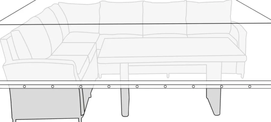 Discount Sunlife Overtrekk til loungemøbelsett L300xB145xH100 cm -