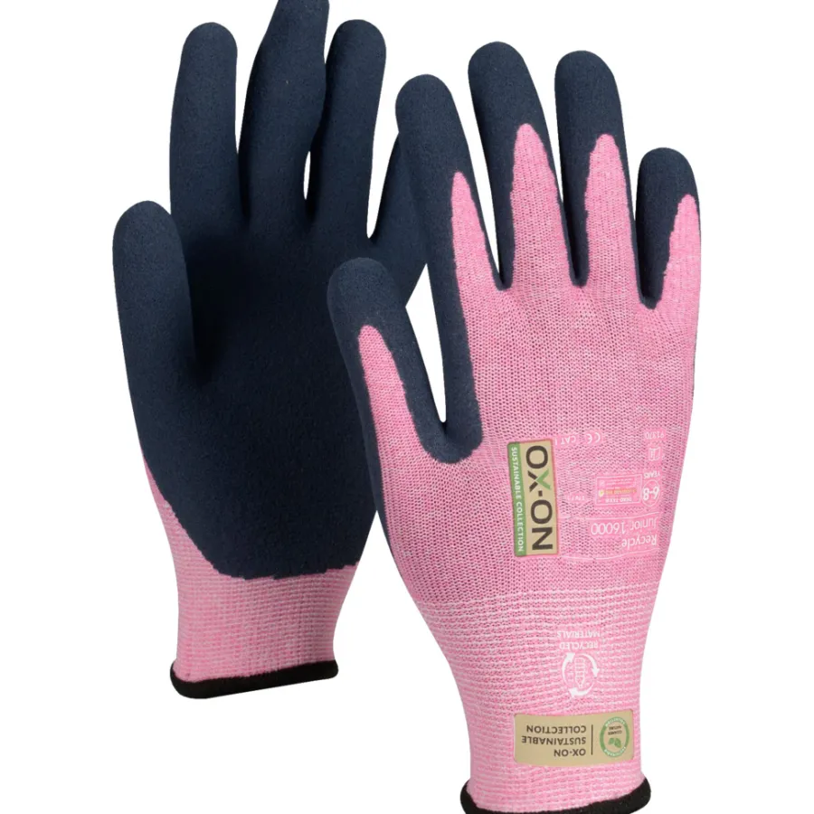 Ox-On Recycle Junior 16000 hansker 6-8 år Pink