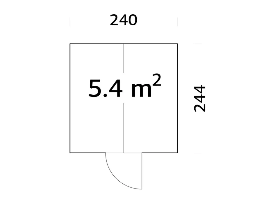 Online Palmako drivhus Emilia 5,4 m² - 240 x 244 cm