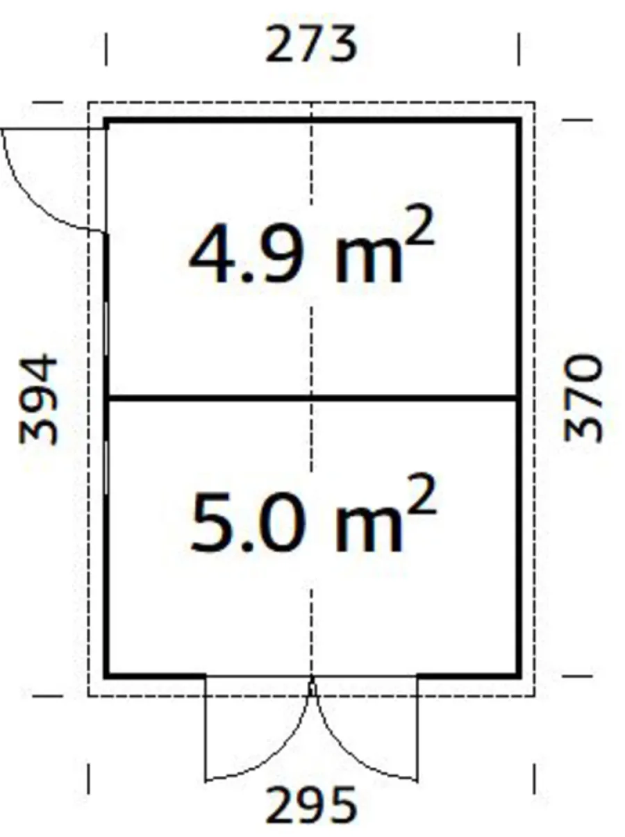 Clearance Palmako redskapsbod Aksel 3 - 9,9 m² 273 x 370 cm