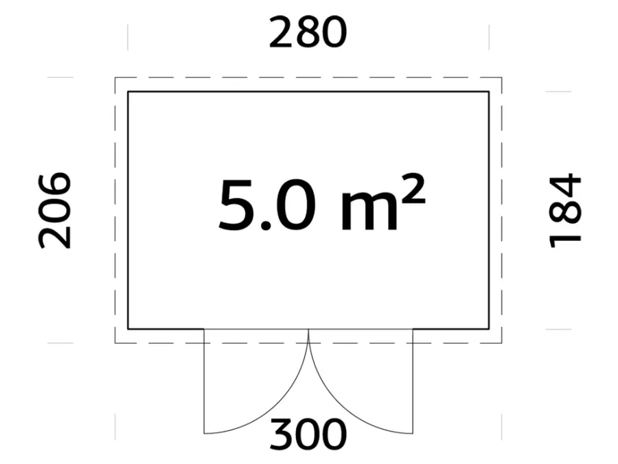 Online Palmako redskapsbod Alma 280 x 184 cm
