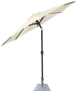Hot Sunlife Parasoll Arizona beige m/sveiv og tilt Ø300 - ® Beige duk og svart stang
