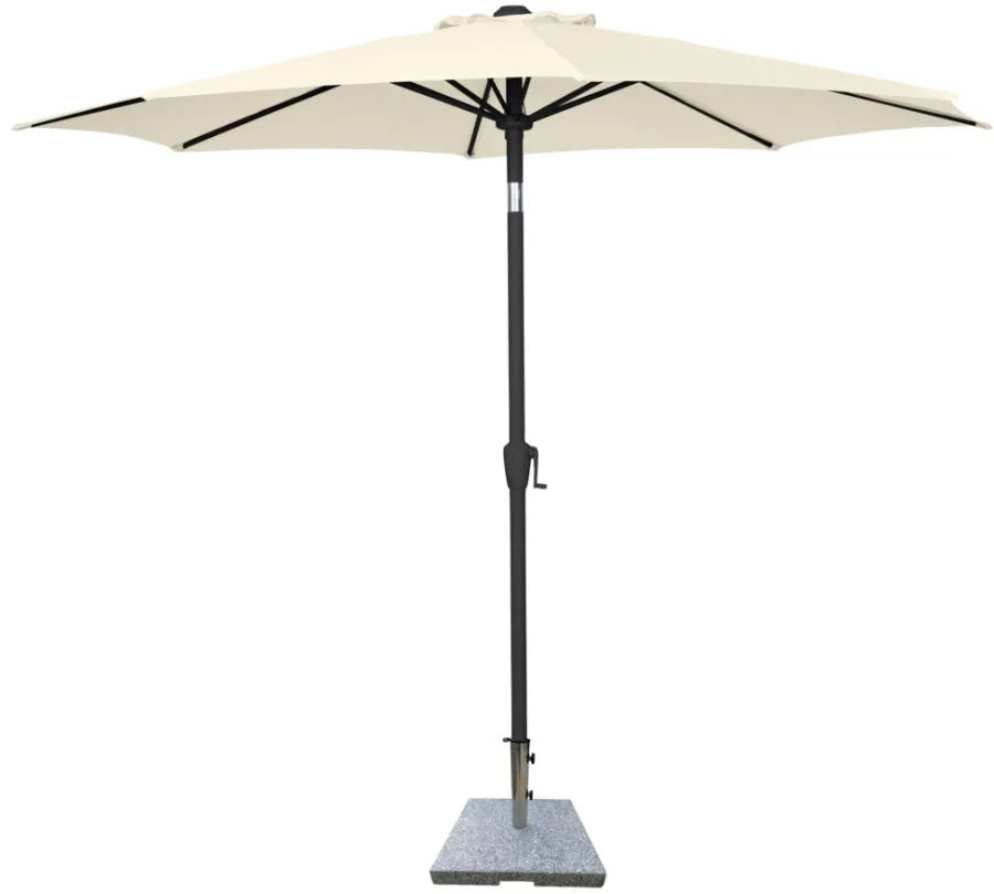 Hot Sunlife Parasoll Arizona beige m/sveiv og tilt Ø300 - ® Beige duk og svart stang