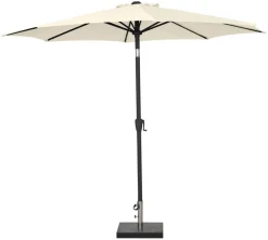 Hot Sunlife Parasoll Arizona beige m/sveiv og tilt Ø300 - ® Beige duk og svart stang
