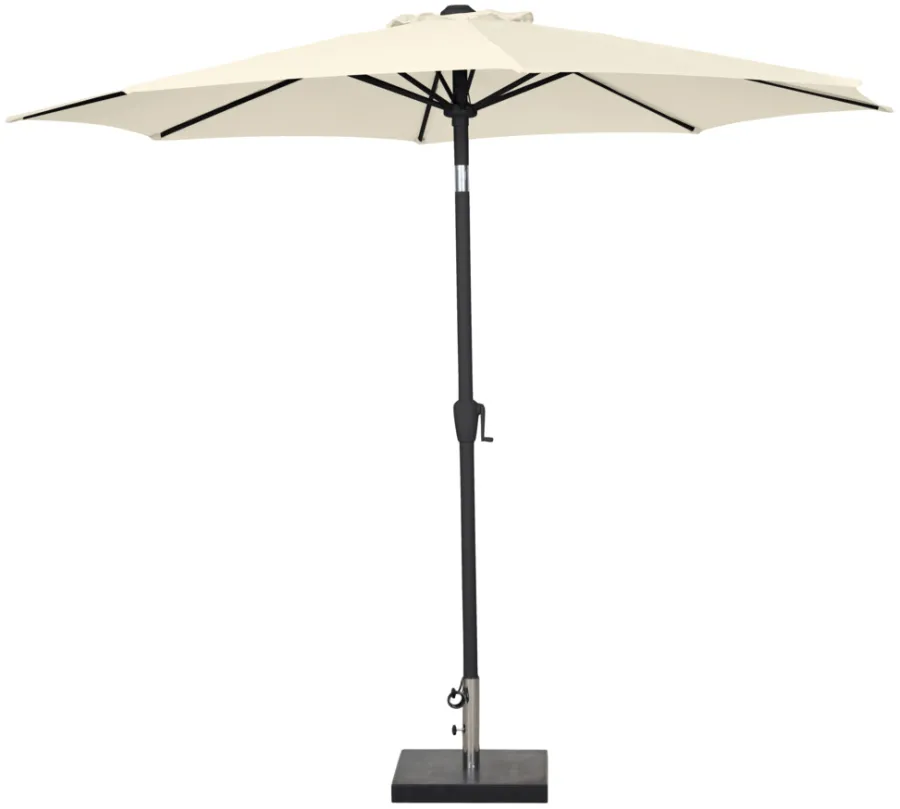 Hot Sunlife Parasoll Arizona beige m/sveiv og tilt Ø300 - ® Beige duk og svart stang