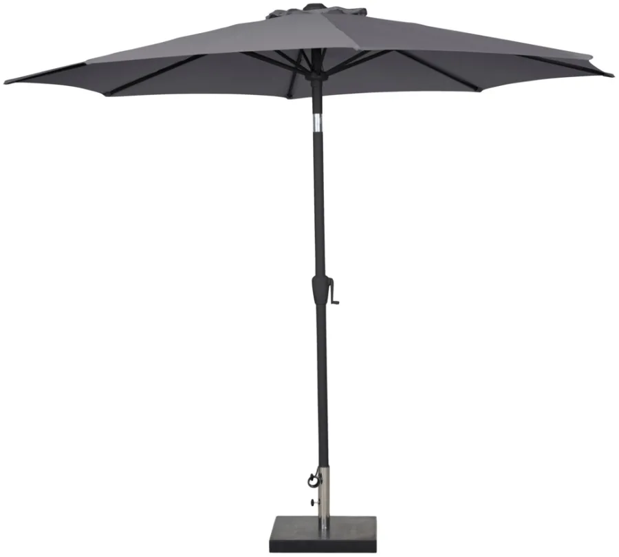 Hot Sunlife Parasoll Arizona grå m/sveiv & tilt Ø300 - ® Grå/Svart