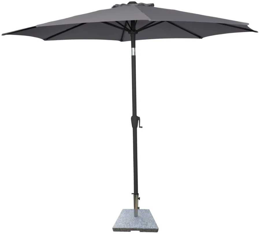 Hot Sunlife Parasoll Arizona grå m/sveiv & tilt Ø300 - ® Grå/Svart