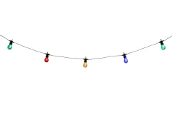 Partykjede med 10 LED-pærer i multifarger