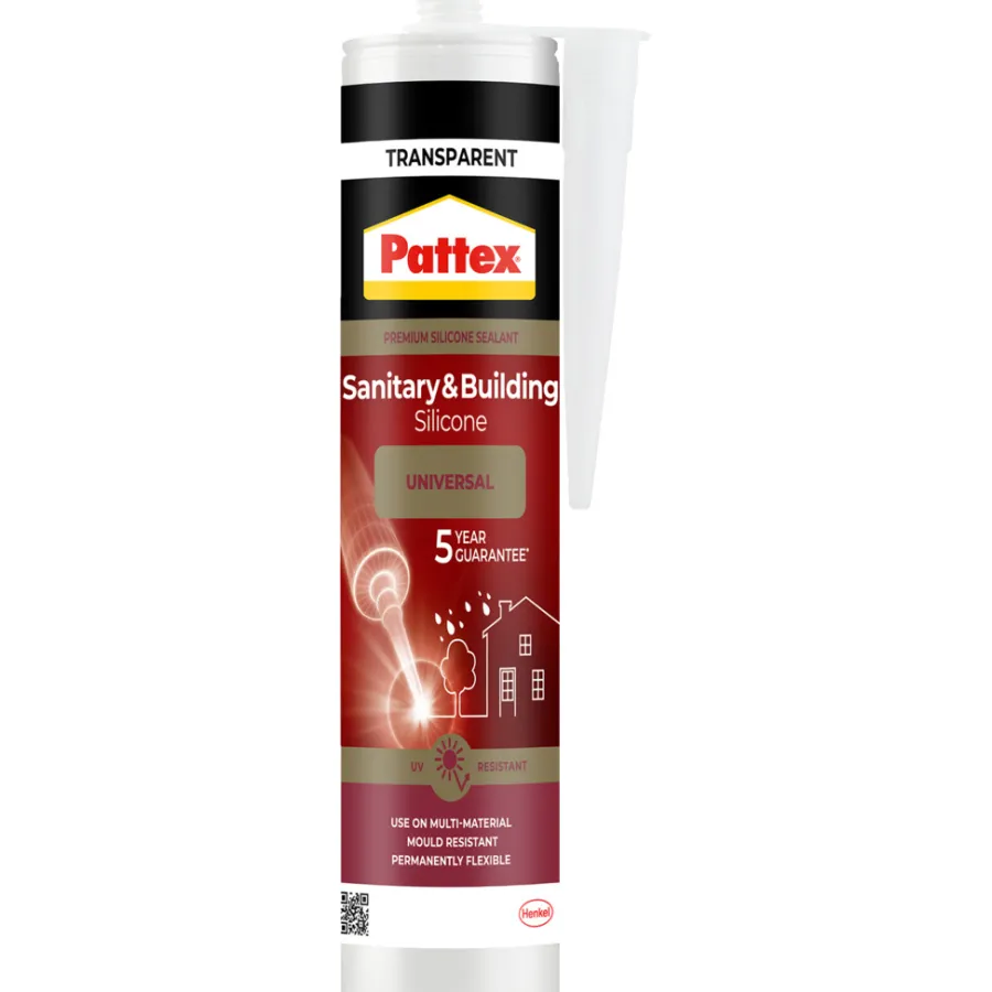 New Pattex sanitær- og byggsilikon klar 280 ml