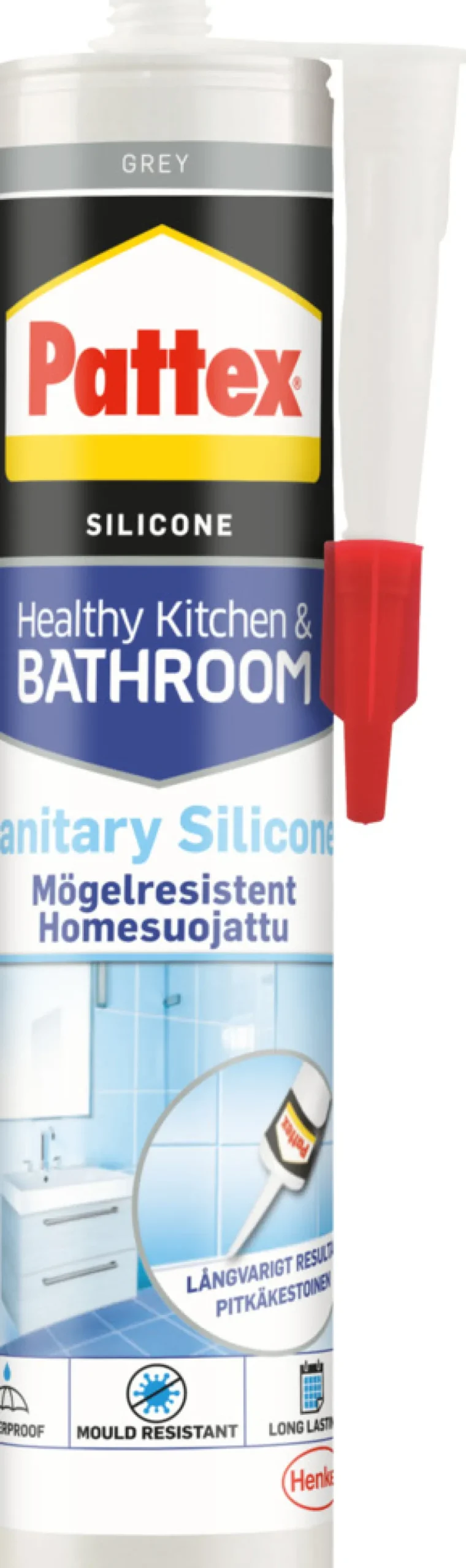 Discount Pattex sanitærsilikon 280 ml Grå