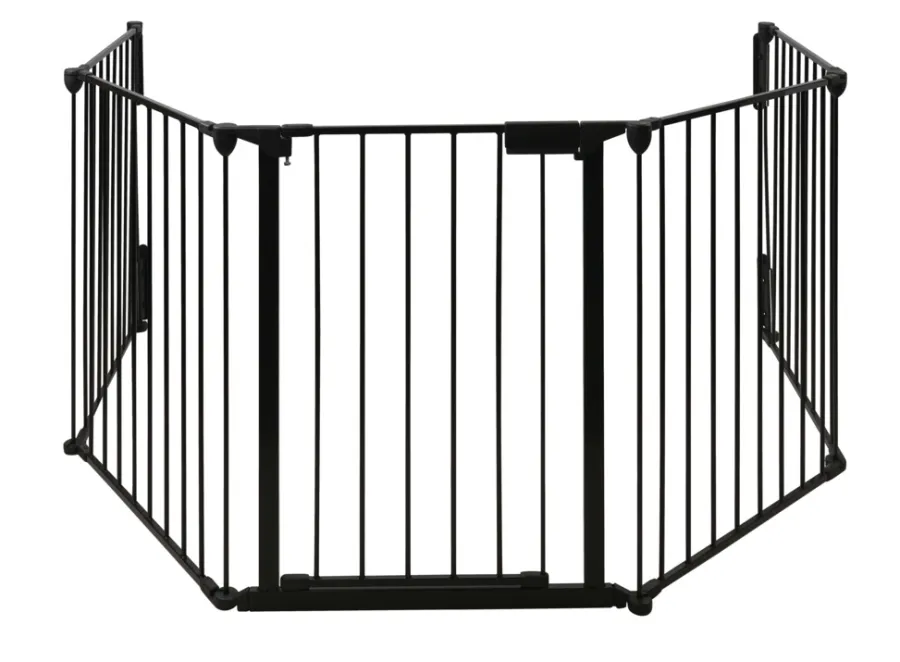 Clearance Glöd Peisgitter 5-delt 135 x 72,5 x 115 cm - Svart