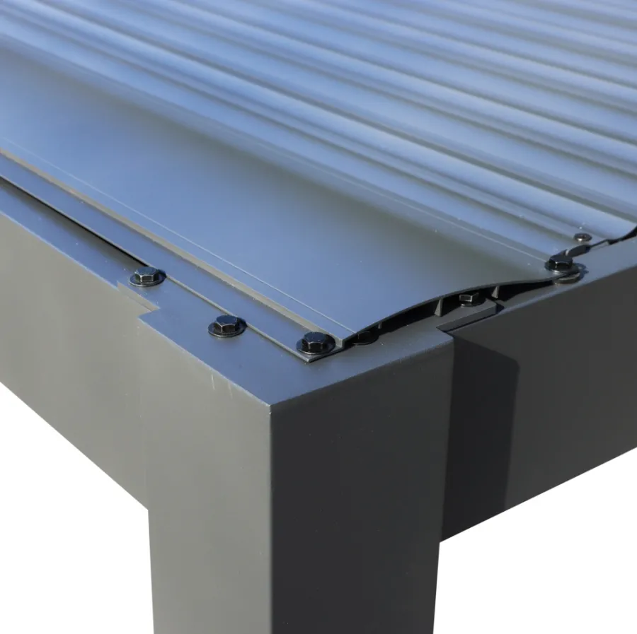 New Pergola 3 x 3 x 2,3 meter mørkegrå Mørkegrå RAL 7022