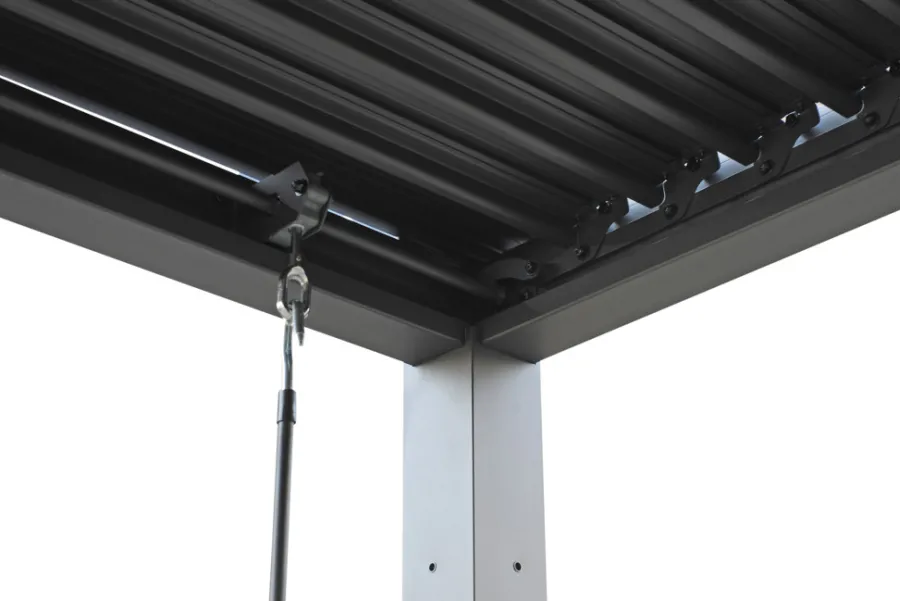 New Pergola 3 x 3 x 2,3 meter mørkegrå Mørkegrå RAL 7022