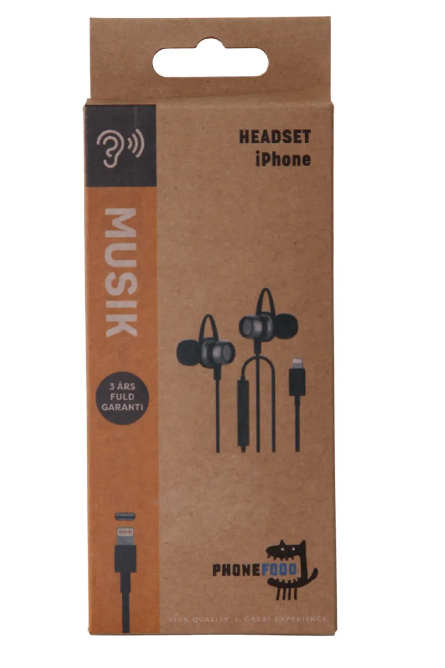 Outlet PhoneFood headset med lightning stikk