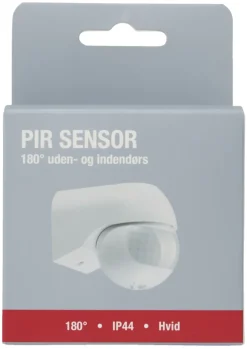 Hot Elworks PIR-sensor 180° innendørs/utendørs – Hvit