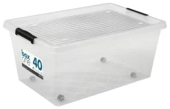 Best Plast1 oppbevaringsboks m/lokk klar - BoxOne 40