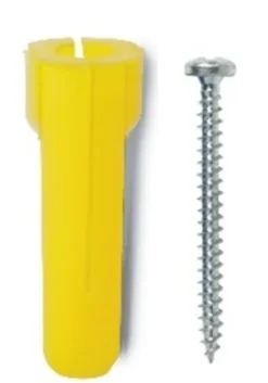 New Heco Plastplugg inkl. skrue 5,5 x 25 mm