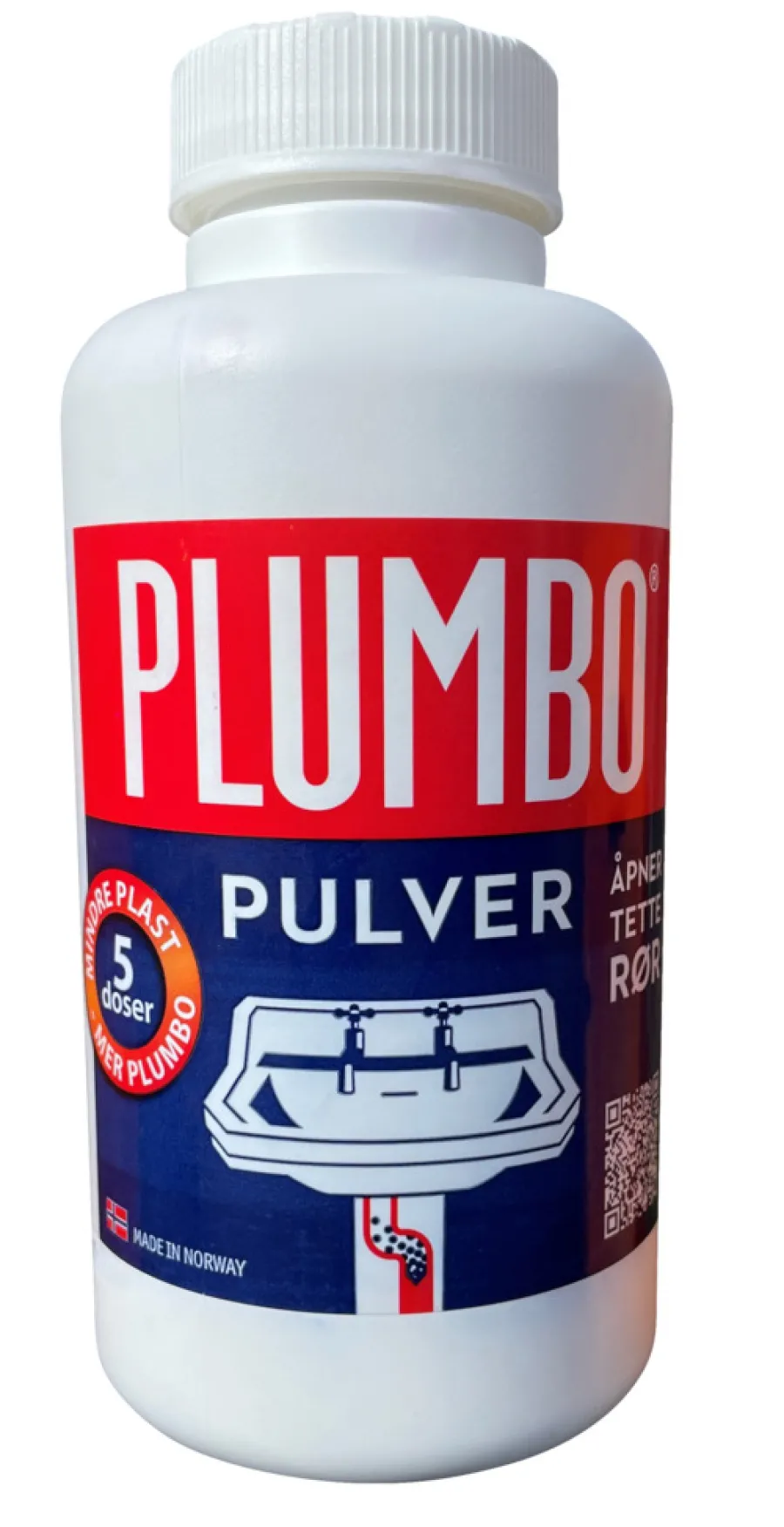 Sale Plumbo avløpsåpner original pulver