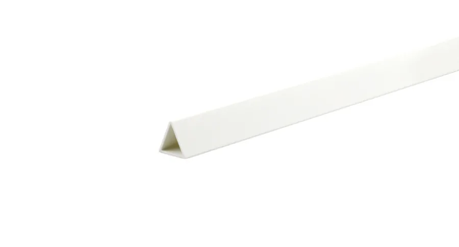 Online Profillist/plakatlist trekantet hvit pvc - 1 meter