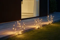 Stemning Pyntetrær med 40 LED-pærer H50 cm 3-pk.
