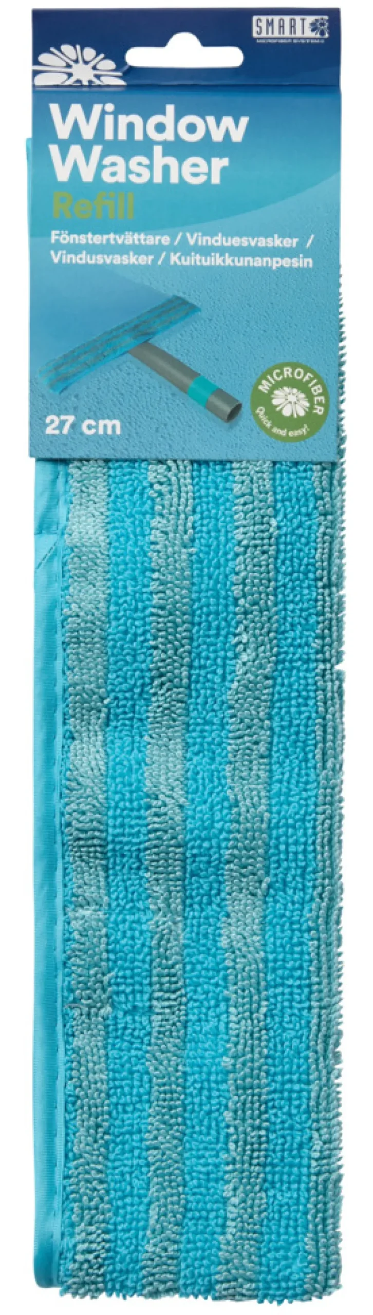 Clearance Smart Microfiber System Refill til vindusvasker 25 cm med klikk-system – Smart