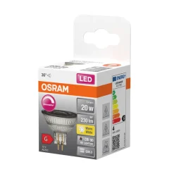 Clearance Osram Reflektorpære LED 3,4 W GU5,3 Varmhvit