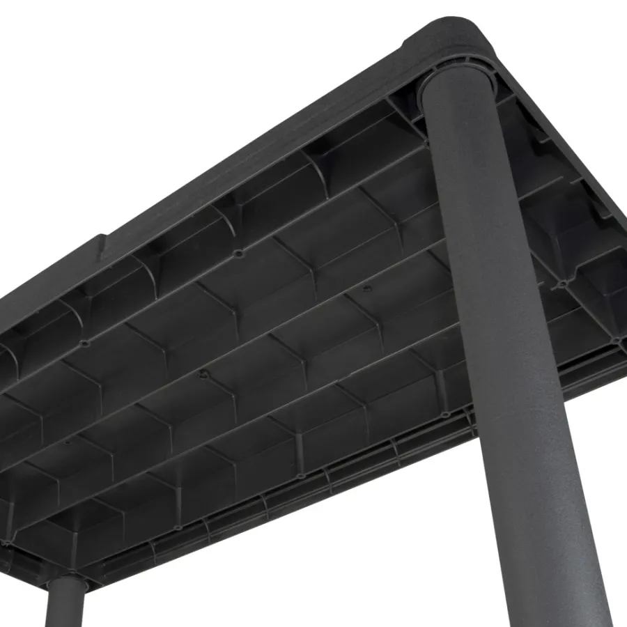 Outlet Gardeco Reol m/4 hyller plast - Svart