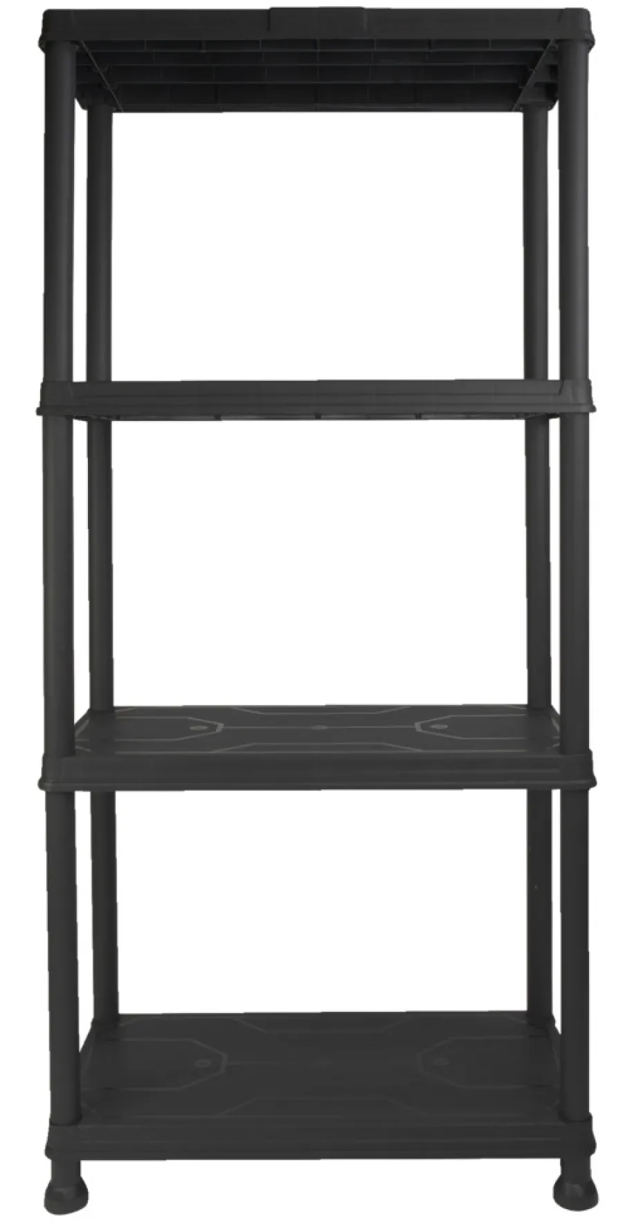 Outlet Gardeco Reol m/4 hyller plast - Svart
