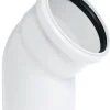 Outlet Rørbøyning hvit PP 40 x 45 gr