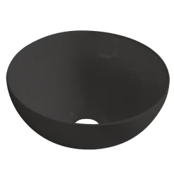 Discount Rund servant i porselen frittstående/toppmontert Ø40 cm Svart