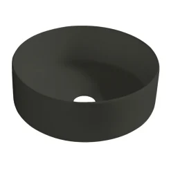 Outlet Rund servant i porselen frittstående/toppmontert Ø36 cm Svart