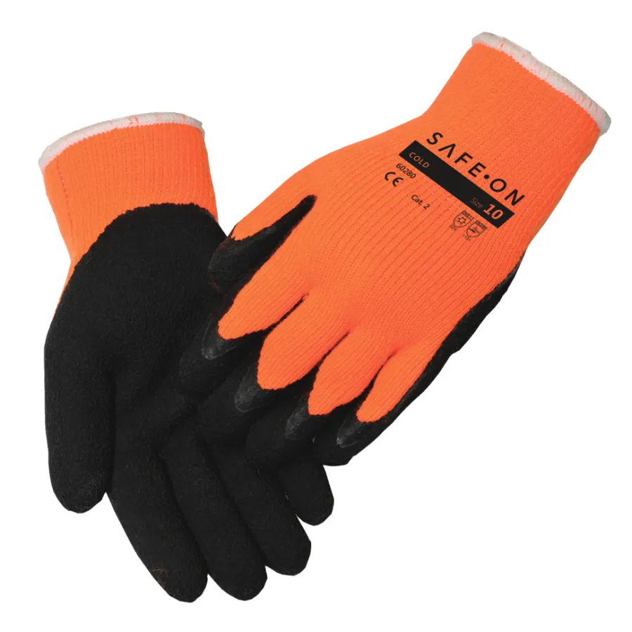 Best Safe-On Cold arbeidshansker str. 11 Orange/svart
