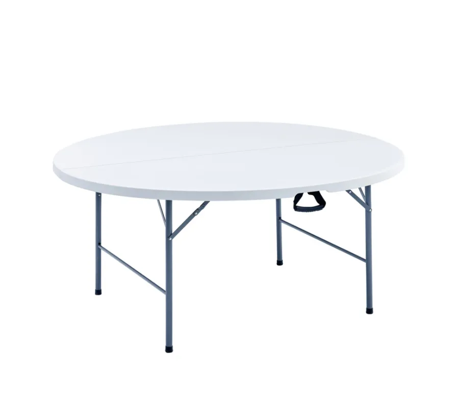 Hot Sunlife Sammenleggbart bord Ø160 cm plast/stål hvit – ® Hvit/svart