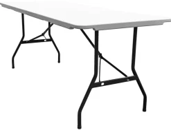 Sale Sammenleggbart bord stål/plast 180 x 75 cm Hvit