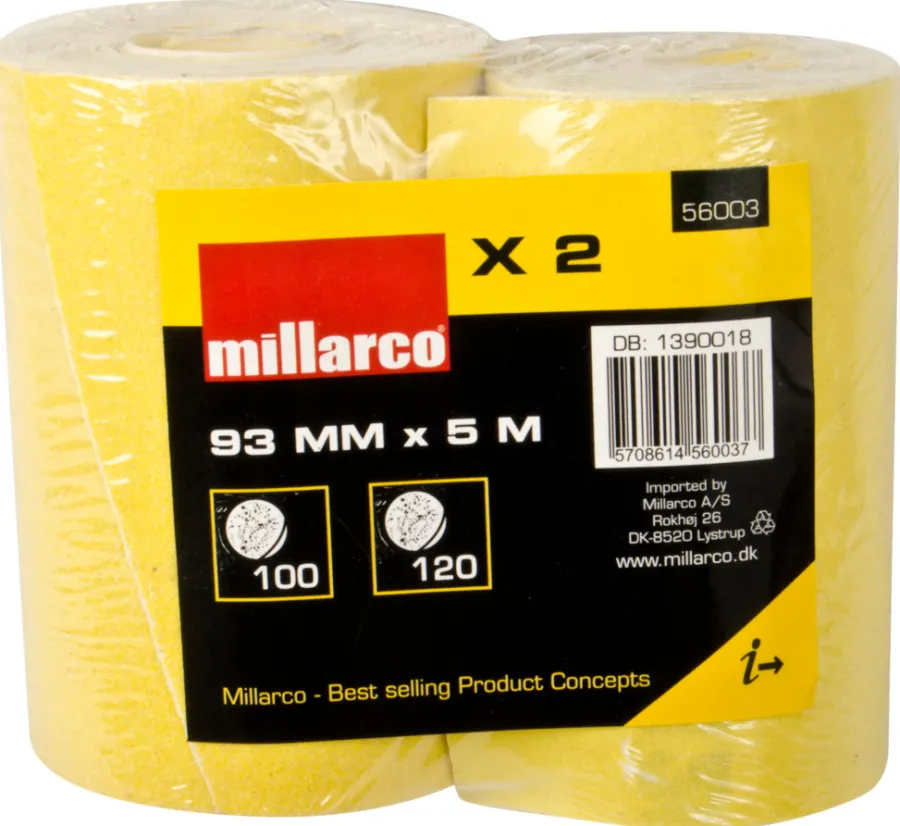 Sale Millarco Sandpapir 2 ruller K100 + K120
