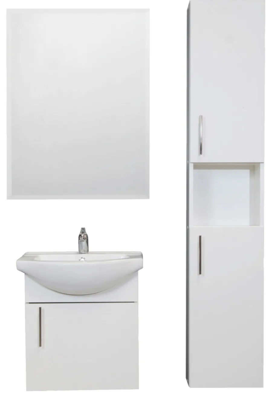 Clearance REN Servantskap Basic hvit NR2 med 1 dør -